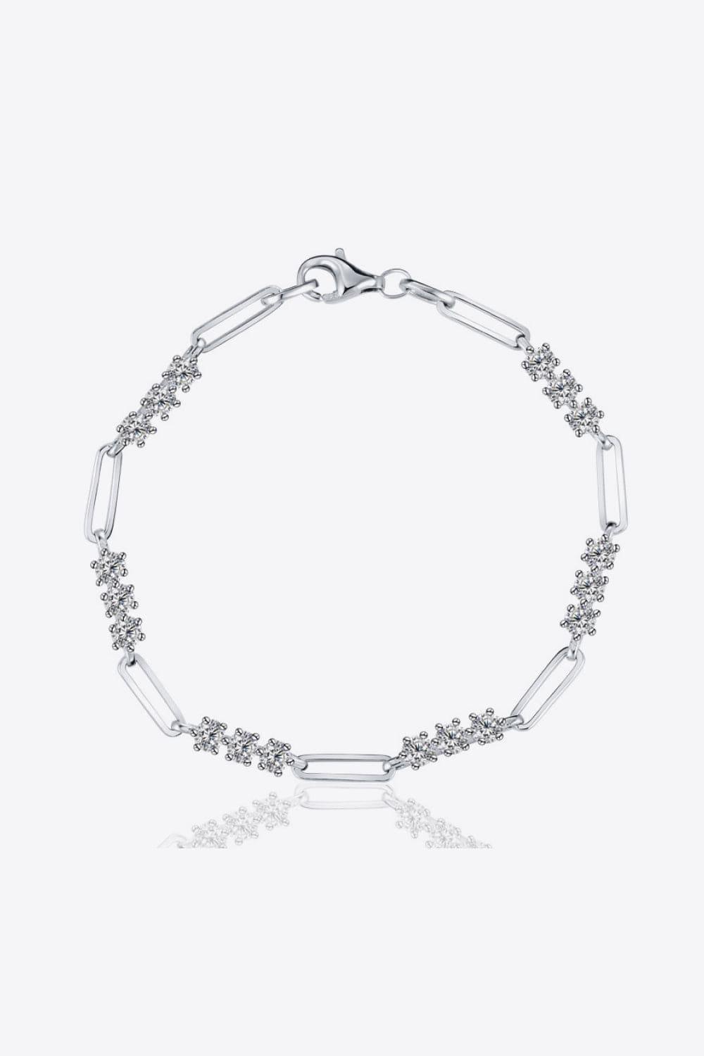 1.8 Carat Moissanite 925 Sterling Silver Bracelet - Trendsi