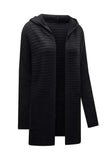 Open Front Longline Hooded Cardigan - Trendsi - Flyclothing LLC
