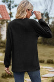 Eyelet Round Neck Long Sleeve T-Shirt - Trendsi - Flyclothing LLC