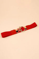 Circle Shape Buckle Zinc Alloy Buckle PU Leather Belt - Trendsi - Flyclothing LLC