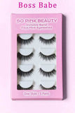 SO PINK BEAUTY Faux Mink Eyelashes 5 Pairs - Trendsi - Flyclothing LLC