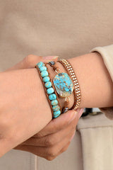 Handmade Natural Stone Copper Bracelet - Trendsi