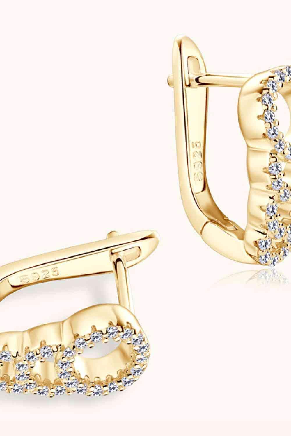 Moissanite 925 Sterling Silver Earrings - Trendsi - Flyclothing LLC