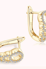 Moissanite 925 Sterling Silver Earrings - Trendsi - Flyclothing LLC