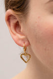 Heart Stainless Steel Drop Earrings - Trendsi