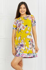Celeste In The Meadow Full Size Contrast Mini Dress - Trendsi