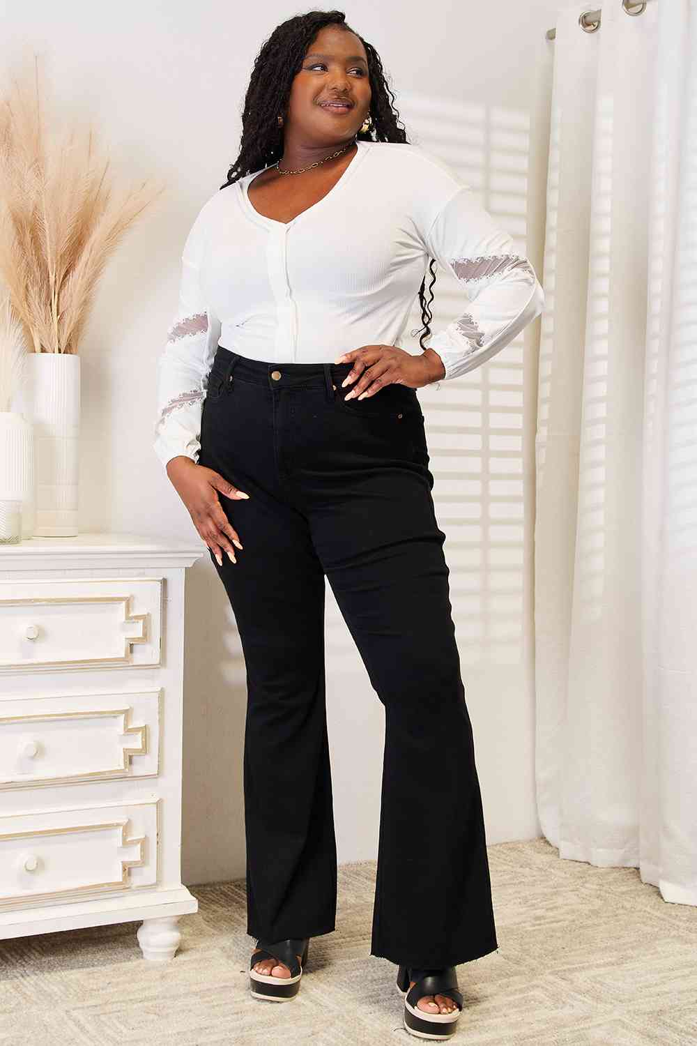 Double Take V-Neck Dropped Shoulder Blouse - Trendsi - Flyclothing LLC