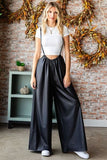 First Love Drawstring Back Spaghetti Strap Wide Leg Overall - Trendsi