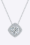 1 Carat Moissanite Geometric Pendant Necklace - Trendsi - Flyclothing LLC