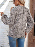 Floral Cold-Shoulder Blouse - Trendsi - Flyclothing LLC