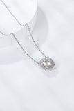 1 Carat Moissanite Flower Shape Pendant Chain Necklace - Trendsi