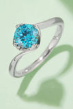 1 Carat Moissanite 925 Sterling Silver Solitaire Ring - Trendsi - Flyclothing LLC