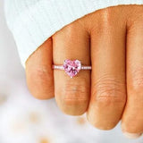 Heart Zircon 925 Sterling Silver Ring - Trendsi