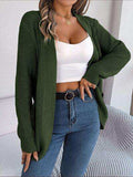 Open Front Long Sleeve Cardigan with Pockets - Trendsi - Flyclothing LLC