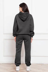 Drop Shoulder Long Sleeve Hoodie and Pants Set - Trendsi - Flyclothing LLC