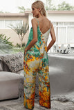 Tie-Dye Spaghetti Strap Jumpsuit with Pockets - Flyclothing LLC