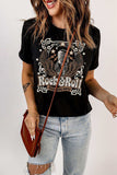 Slogan Graphic Short Sleeve T-Shirt - Trendsi - Flyclothing LLC