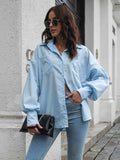 Collared Neck Dropped Shoulder Buttoned Shirt - Trendsi - Flyclothing LLC