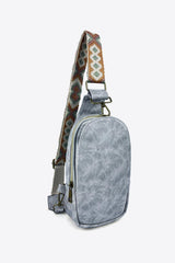 Adjustable Strap PU Leather Sling Bag - Trendsi