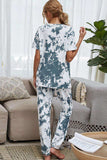 Tie-Dye Tee and Drawstring Waist Joggers Lounge Set - Trendsi - Flyclothing LLC