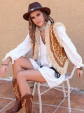 Fuzzy Open Front Vest Coat - Trendsi - Flyclothing LLC