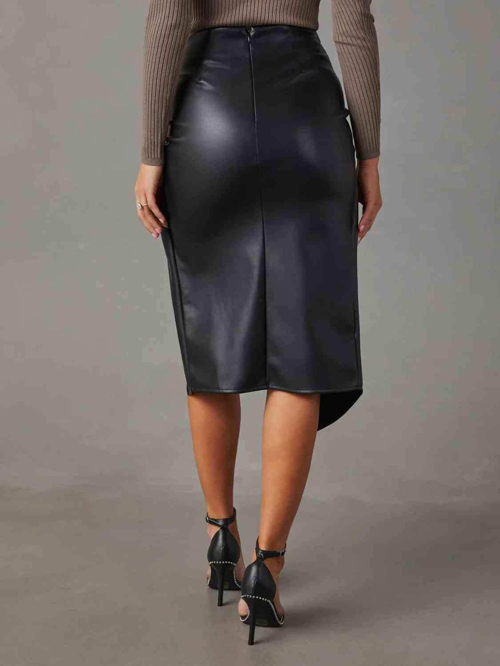 Twist Detail High Waist Skirt - Trendsi - Flyclothing LLC