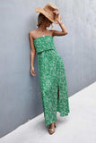 Strapless Split Maxi Dress - Trendsi - Flyclothing LLC