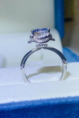2 Carat Moissanite Contrast 925 Sterling Silver Ring - Trendsi - Flyclothing LLC