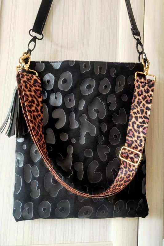 PU Leather Shoulder Bag with Tassel - Trendsi - Flyclothing LLC