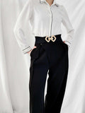 Geometric Buckle Elastic Wide Belt - Trendsi - Flyclothing LLC