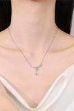 1 Carat Moissanite 925 Sterling Silver Necklace - Trendsi - Flyclothing LLC