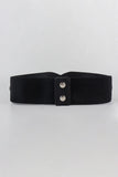 Elastic Wide PU Belt - Trendsi