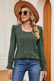 Square Neck Flounce Sleeve T-Shirt - Trendsi - Flyclothing LLC