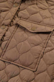 Snap Down Collared Winter Coat - Trendsi - Flyclothing LLC