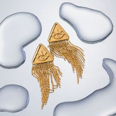 18K Gold-Plated Stainless Steel Geometric Earrings - Trendsi