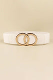 Zinc Alloy Buckle Elastic PU Belt - Trendsi - Flyclothing LLC