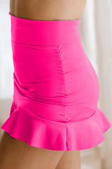 Ruffle Hem Swim Skort - Trendsi - Flyclothing LLC