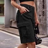 Denim Cargo Shorts with Pockets - Trendsi - Flyclothing LLC