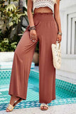 Smocked Wide Leg Pants with Pockets - Trendsi - Flyclothing LLC