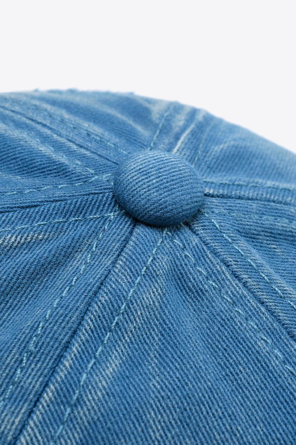 Distressed Adjustable Baseball Cap - Trendsi