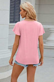 V-Neck Flutter Sleeve T-Shirt - Trendsi - Flyclothing LLC