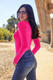 Basic Bae Full Size Round Neck Long Sleeve Bodysuit - Trendsi - Flyclothing LLC