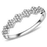Alamode High polished (no plating) Stainless Steel Ring with AAA Grade CZ in Clear - Alamode