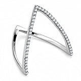 Alamode High polished (no plating) Stainless Steel Ring with AAA Grade CZ in Clear - Alamode