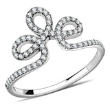 Alamode High polished (no plating) Stainless Steel Ring with AAA Grade CZ in Clear - Alamode - Flyclothing LLC