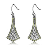 Alamode High polished (no plating) Stainless Steel Earrings with AAA Grade CZ in Topaz - Alamode - Flyclothing LLC