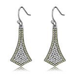 Alamode High polished (no plating) Stainless Steel Earrings with AAA Grade CZ in Topaz - Alamode - Flyclothing LLC