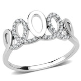 Alamode High polished (no plating) Stainless Steel Ring with AAA Grade CZ in Clear - Alamode - Flyclothing LLC