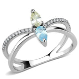 Alamode High polished (no plating) Stainless Steel Ring with AAA Grade CZ in Multi Color - Alamode - Flyclothing LLC