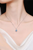 1 Carat Moissanite 925 Sterling Silver Necklace - Trendsi